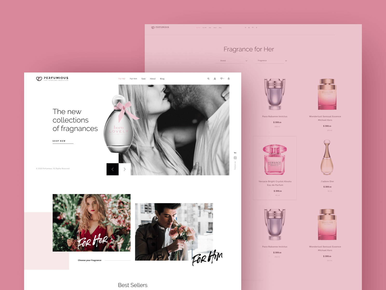 Perfumious Web Page Design