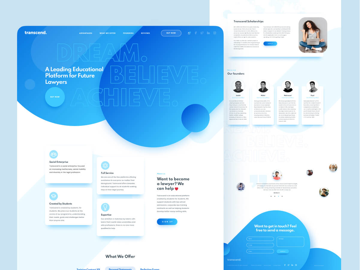Transcend Website Design